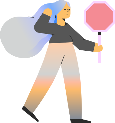 Chica con signo PNG, SVG