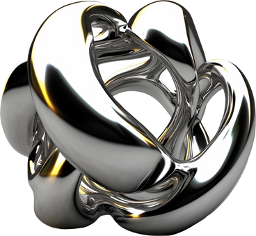metallic abstract silver shape PNG, SVG