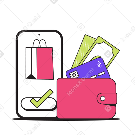 Online shopping Illustration in PNG, SVG
