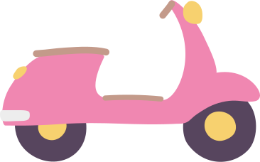 Pink scooter PNG、SVG