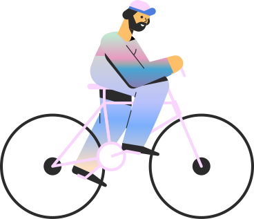 man on bicycle PNG, SVG