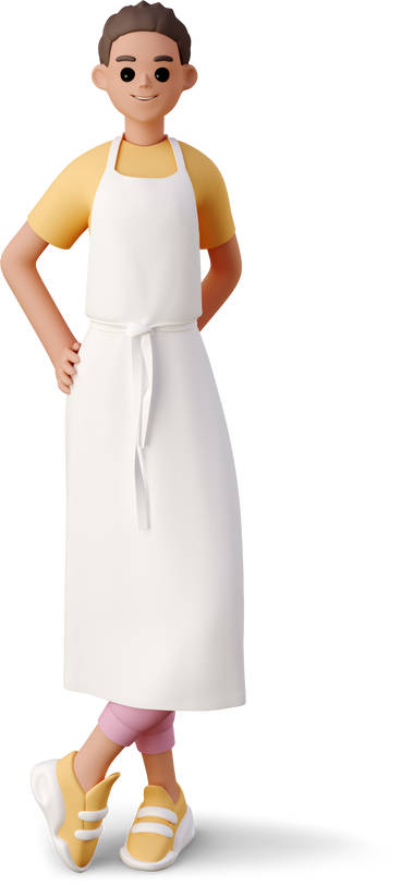 girl with apron PNG, SVG
