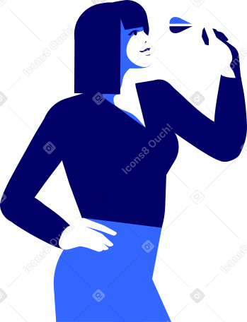 woman with a dart in one hand Illustration in PNG, SVG