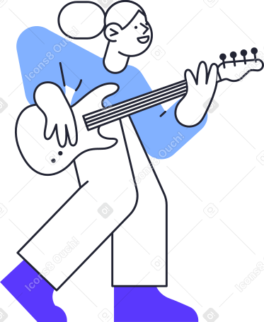 guitar player Illustration in PNG, SVG