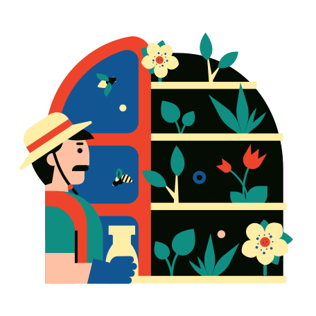 Vertical garden Illustration in PNG, SVG