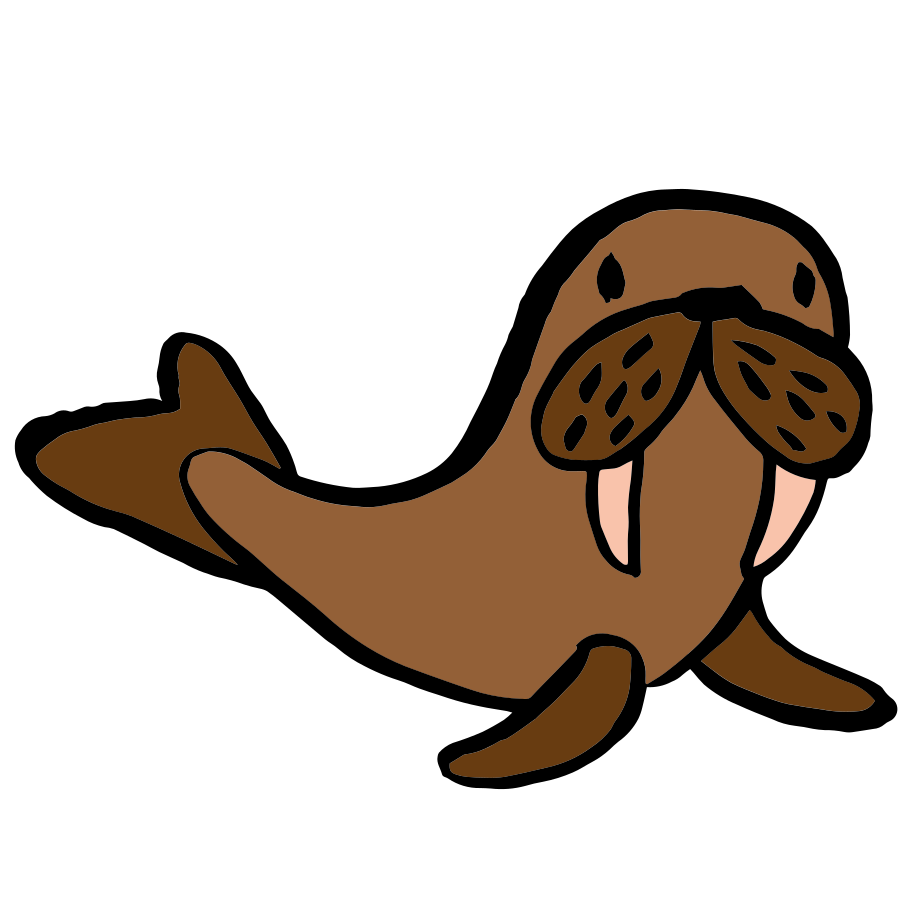 Walrus Illustration in PNG, SVG