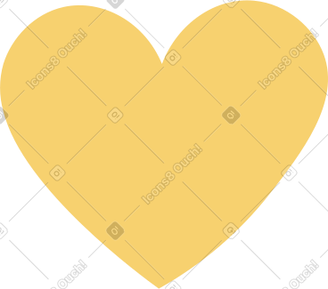 Yellow heart PNG, SVG