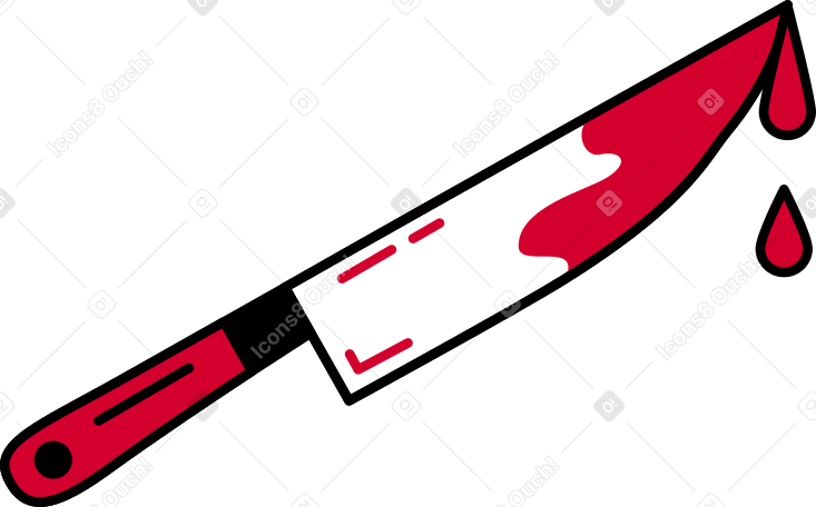 Нож с кровью в PNG, SVG