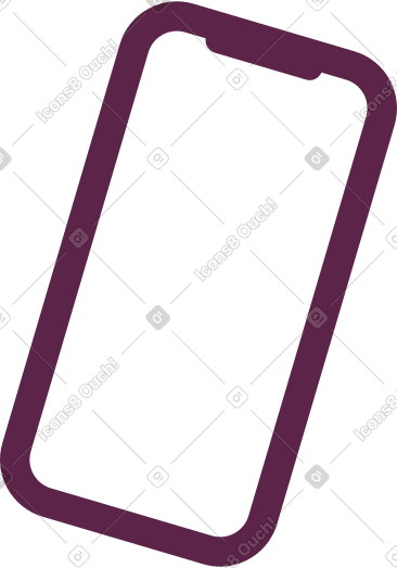 Burgundy phone PNG, SVG