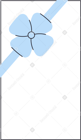 Enorme regalo bianco con fiocco blu PNG, SVG