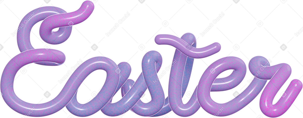 3D 紫色 3d 复活节字母 PNG, SVG
