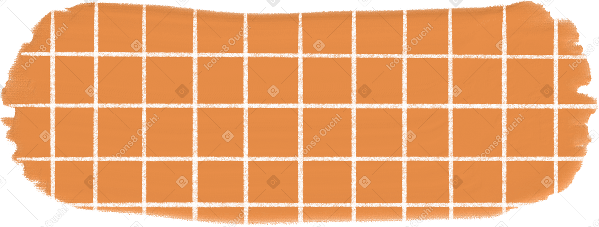 orange checkered washi tape sticker PNG, SVG
