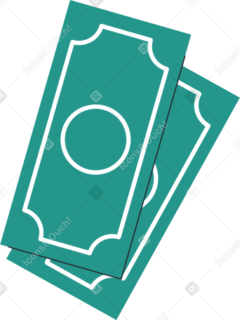 Two banknotes Illustration in PNG, SVG