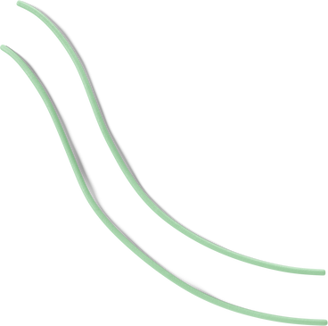 Dos líneas verdes onduladas PNG, SVG