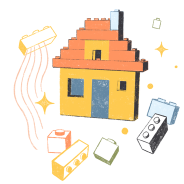 House built out of LEGO blocks PNG, SVG
