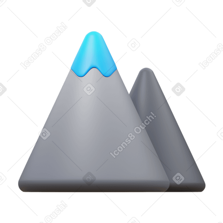 3D mountain PNG, SVG