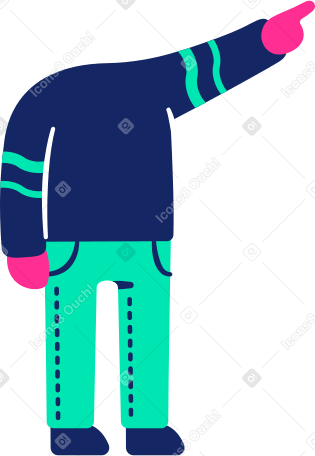 body pointing PNG, SVG