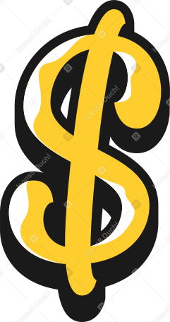 Dólar de letras PNG, SVG