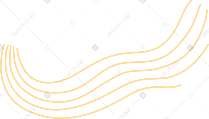 curved yellow lines PNG, SVG