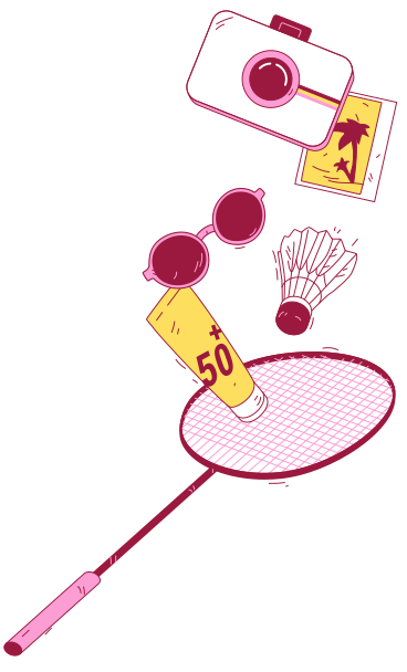 Articoli estivi e badminton PNG, SVG