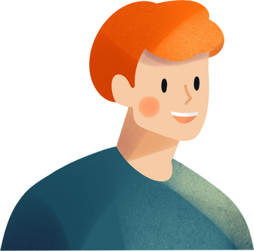 smiling young red haired man PNG, SVG