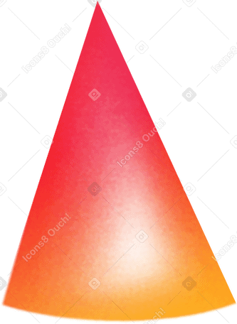 Гардиент красно-желтая пирамидальная форма в PNG, SVG