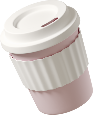 close up of pink coffee cup PNG, SVG