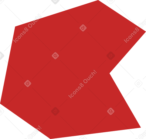 polygon red Illustration in PNG, SVG