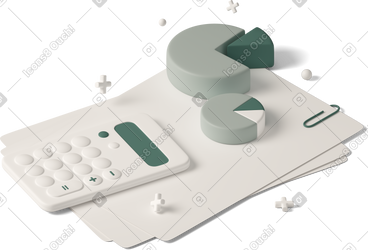 Calculator and statistics pie charts PNG, SVG