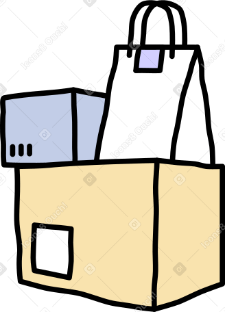 boxes and package PNG, SVG