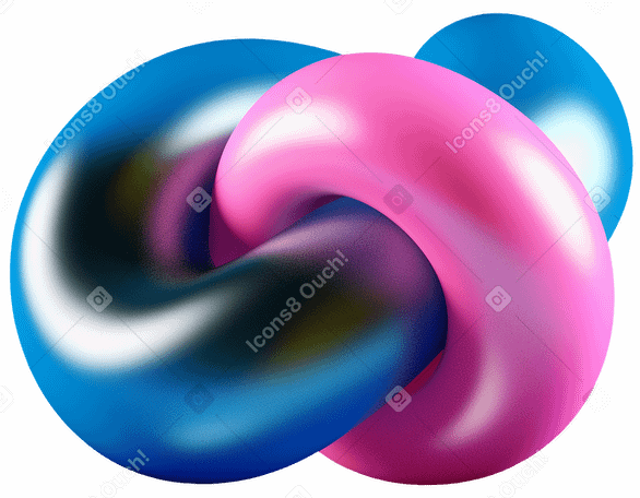 d abstract colorful form PNG, SVG