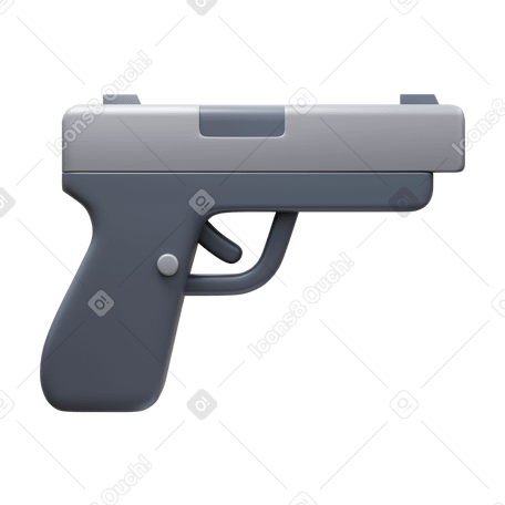 3D gun Illustration in PNG, SVG