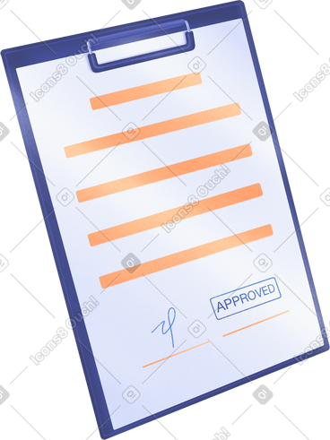 Agreement with signature and seal PNG, SVG