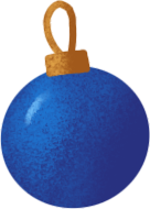 christmas tree toy in the shape of a blue ball PNG, SVG