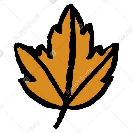 orange leaf Illustration in PNG, SVG