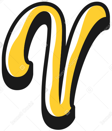 uppercase letter v Illustration in PNG, SVG