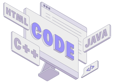 Código de letras na tela do computador e texto de linguagens de programação PNG, SVG