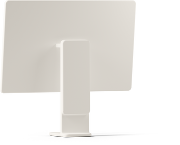 rear view of white computer monitor PNG, SVG