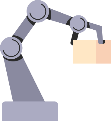 small robot arm with box PNG, SVG