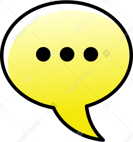 speech babal with three dots Illustration in PNG, SVG