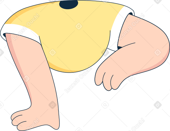 corpo em camiseta amarela PNG, SVG