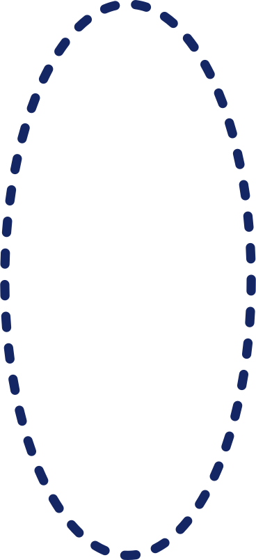 Oval dotted lined PNG、SVG
