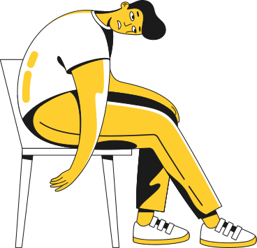 man sitting on a chair PNG, SVG