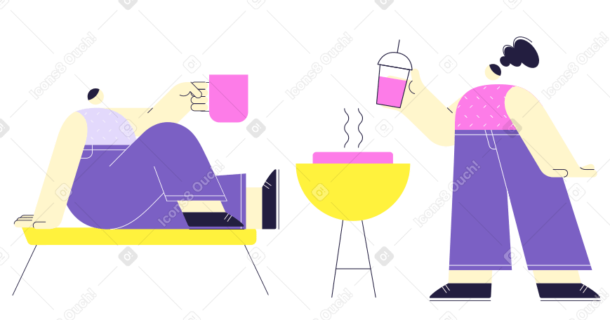 BBQ party Illustration in PNG, SVG