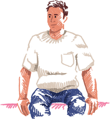 Hombre sentado PNG, SVG