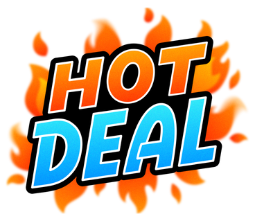 Lettering Hot Deal with fire flames PNG, SVG