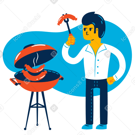 Barbecue Illustration in PNG, SVG