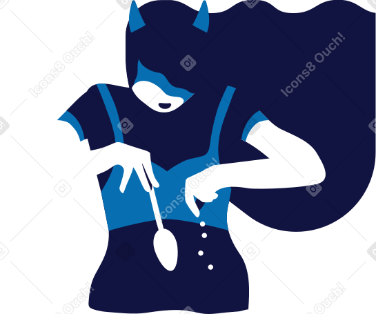 woman with devil horns PNG, SVG