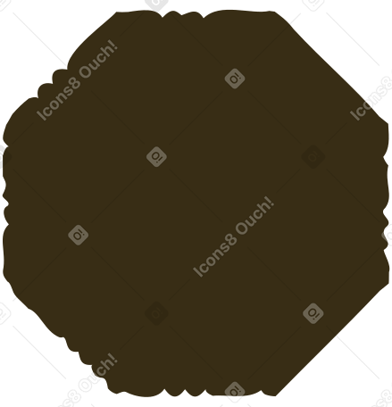 brown octagon Illustration in PNG, SVG