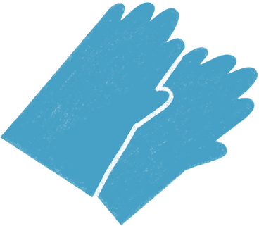 blue gloves PNG, SVG